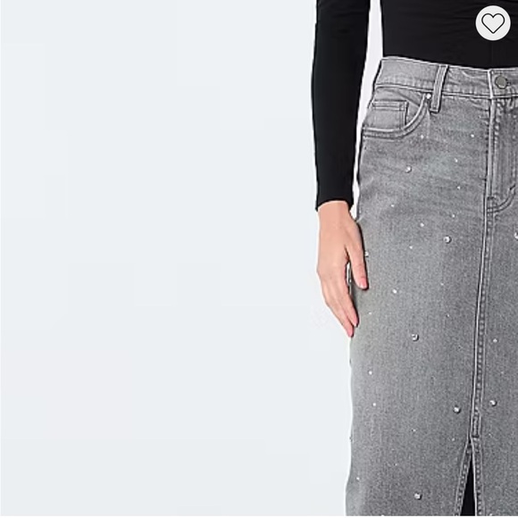 a.n.a Embellished Womens High Rise
Stretch Fabric Denim Skirt With Rhinestones - Picture 2 of 5